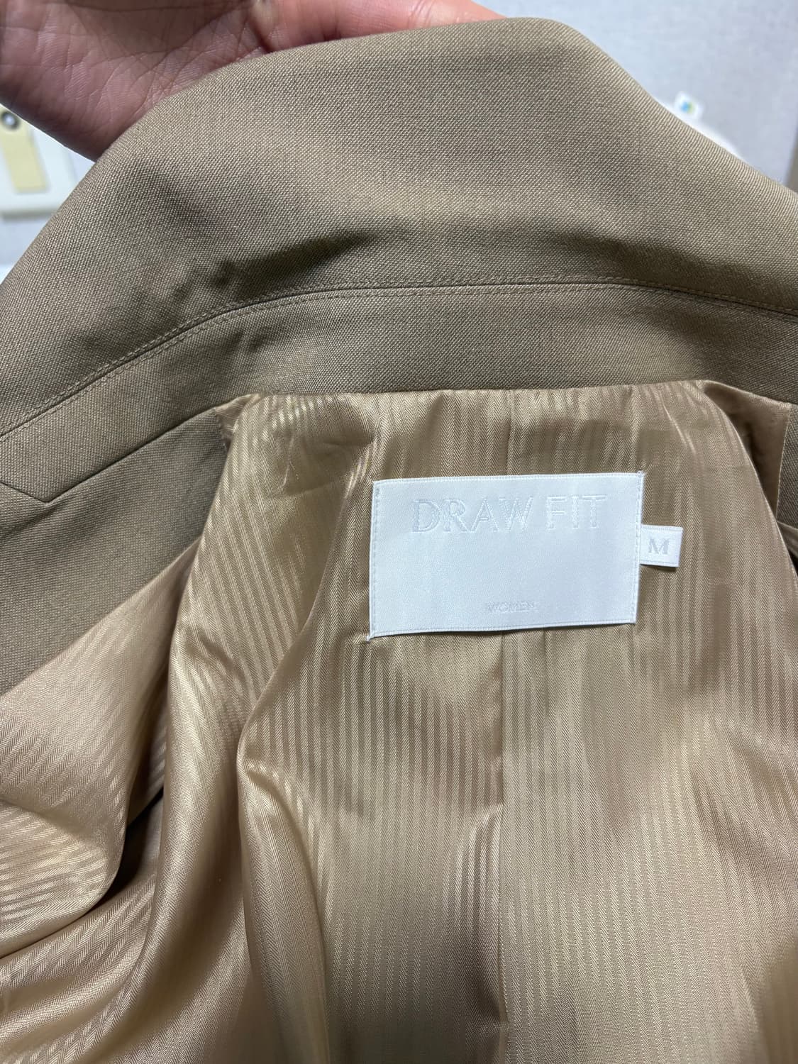 드로우핏우먼 베이지 오버핏 자켓 상품이미지5