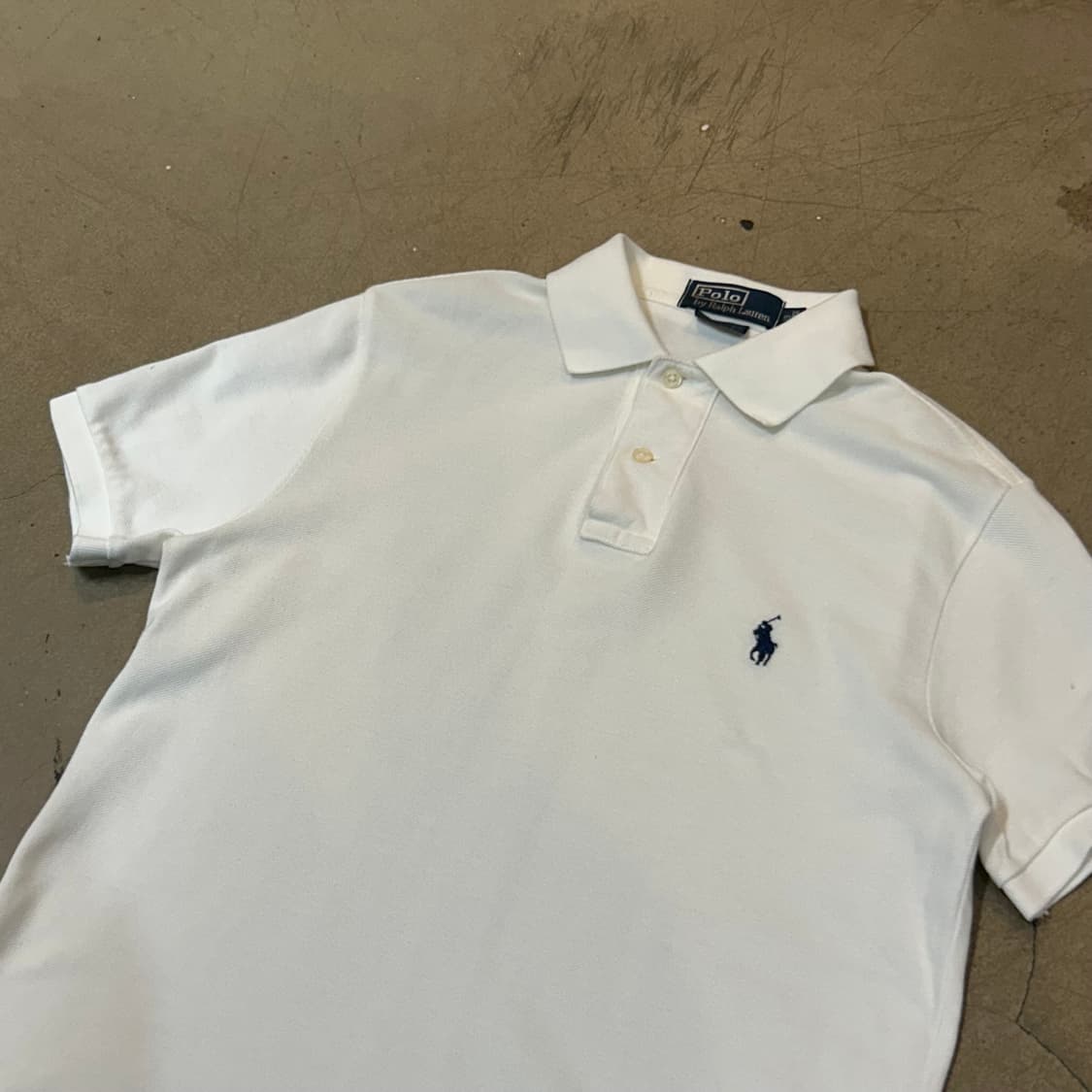 XS 폴로랄프로렌 커스텀핏 화이트 반팔 카라티  상품이미지1