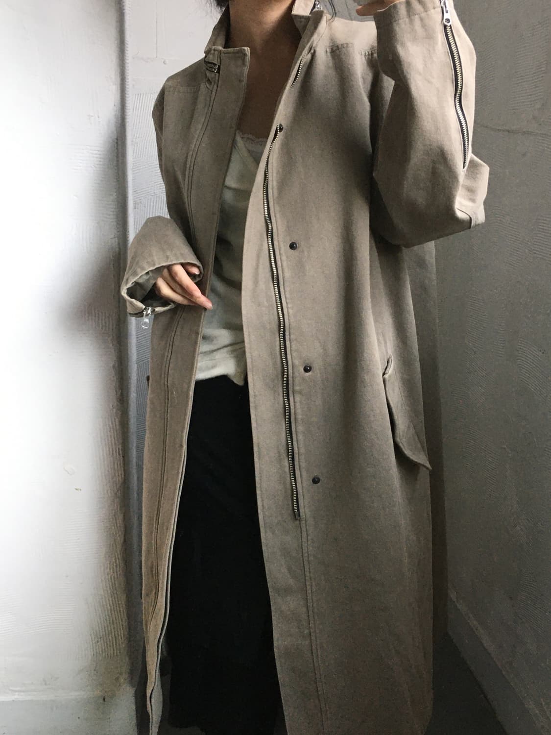 C.P. Company 씨피컴퍼니 베이지 하이넥 야상 상품이미지1