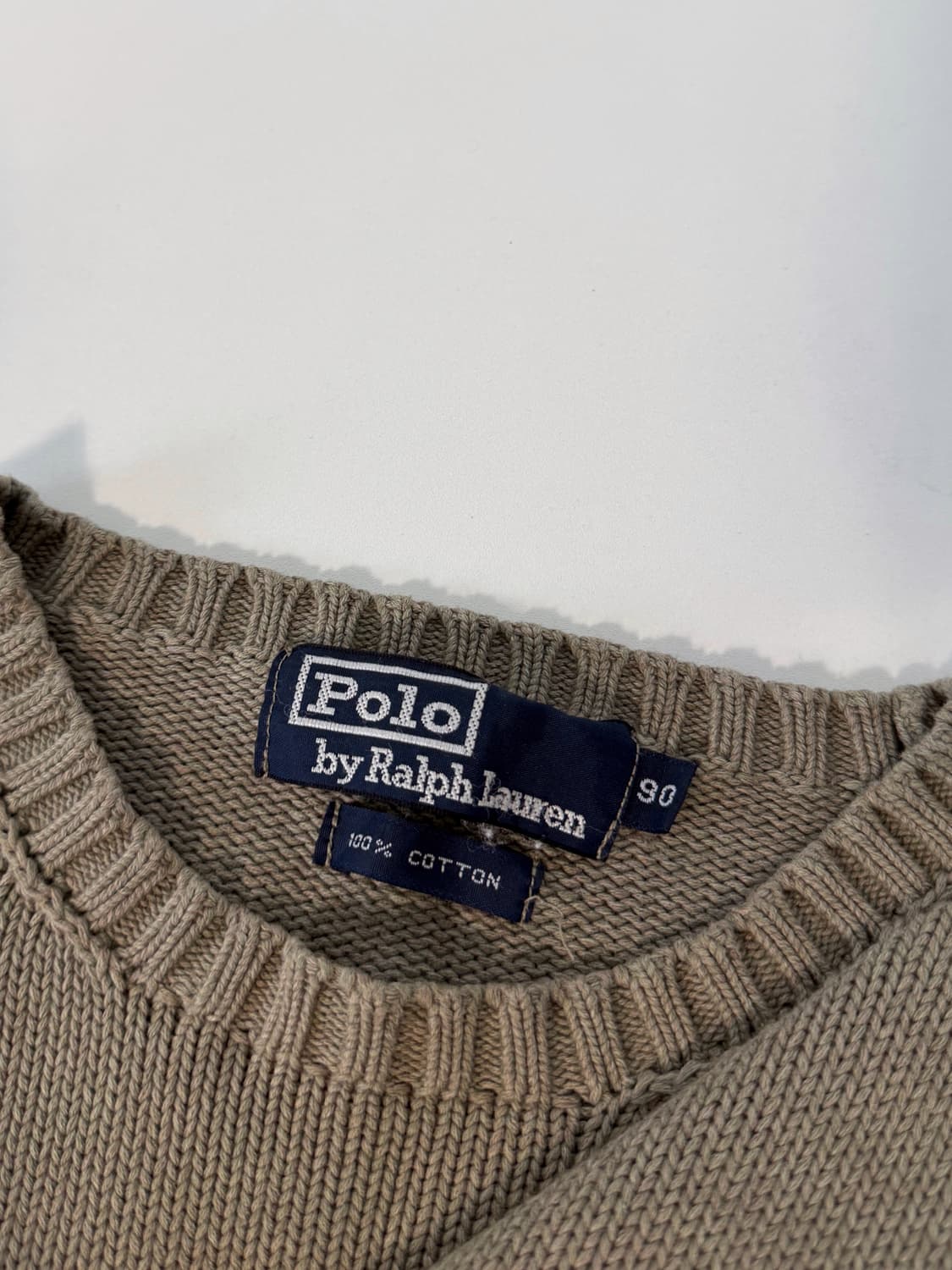 폴로 랄프로렌 90‘s 카키 해비코튼 니트 상품이미지4