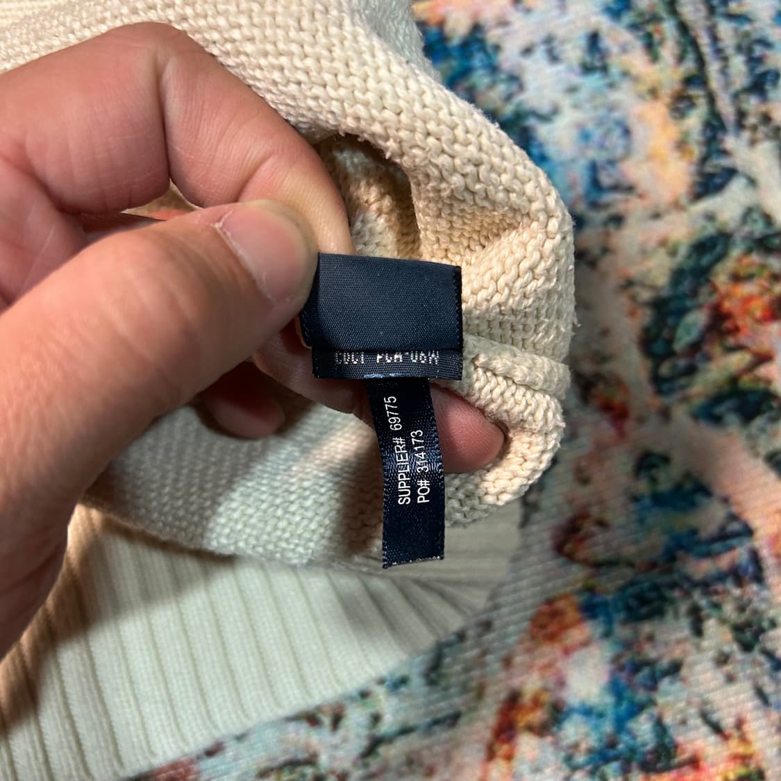 [L] 폴로 랄프로렌 사이드 라인 하프집업 니트 상품이미지8