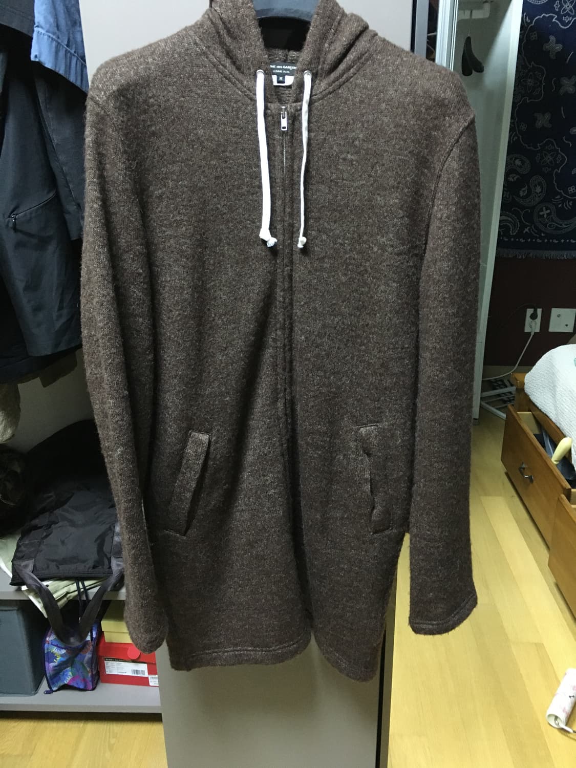 꼼데가르송 옴므 플러스 니트 후드코트 상품이미지1