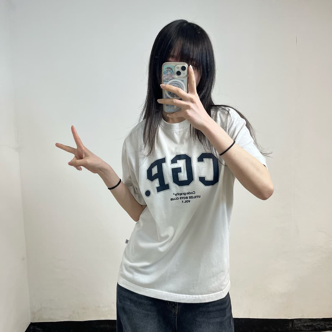 Code Graphy white t-shirt 상품이미지2