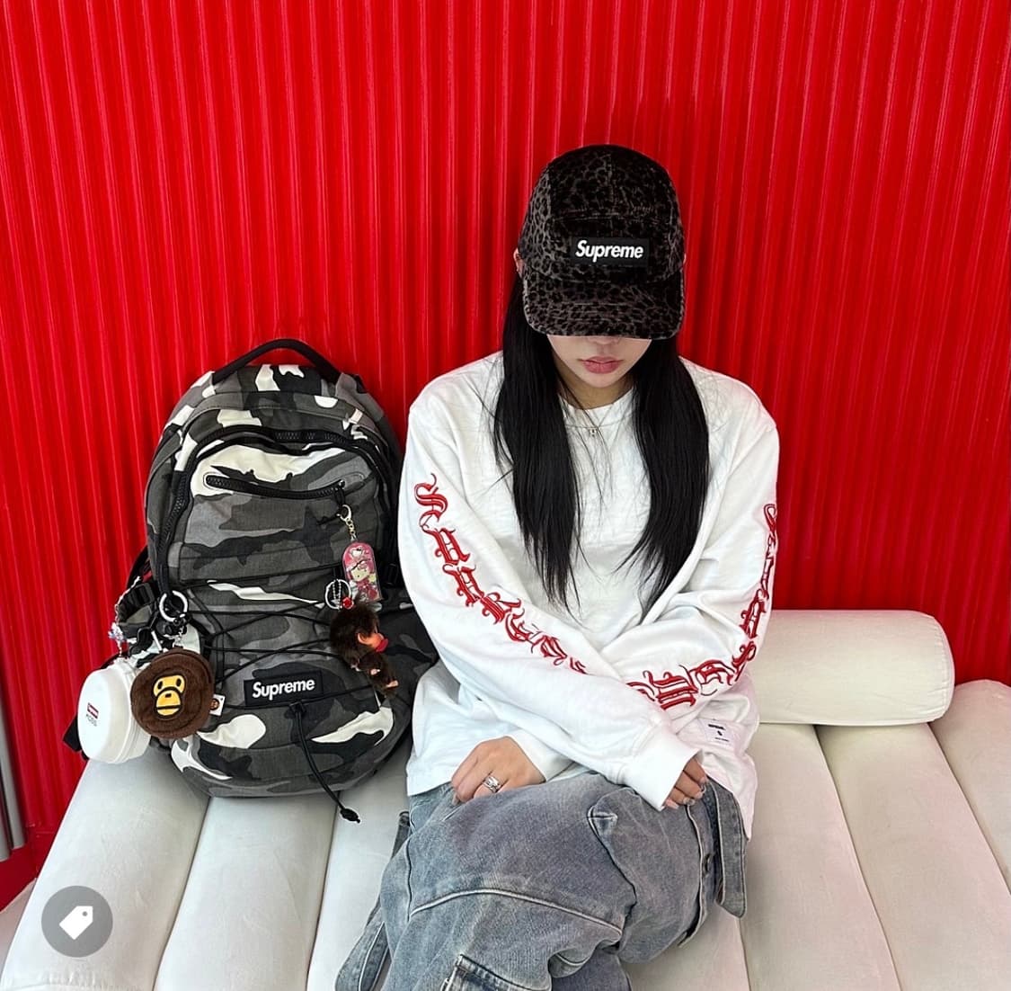 슈프림 올드 잉글리시 롱슬리브 탑 화이트 - 24FW  L 상품이미지6