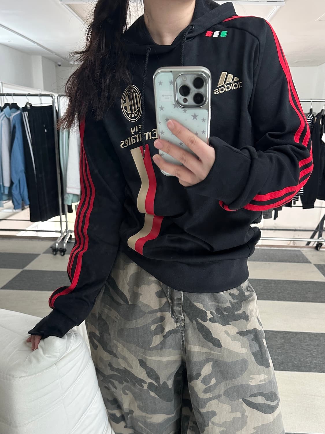 아디다스 AC밀란 후드 드릴탑  상품이미지1