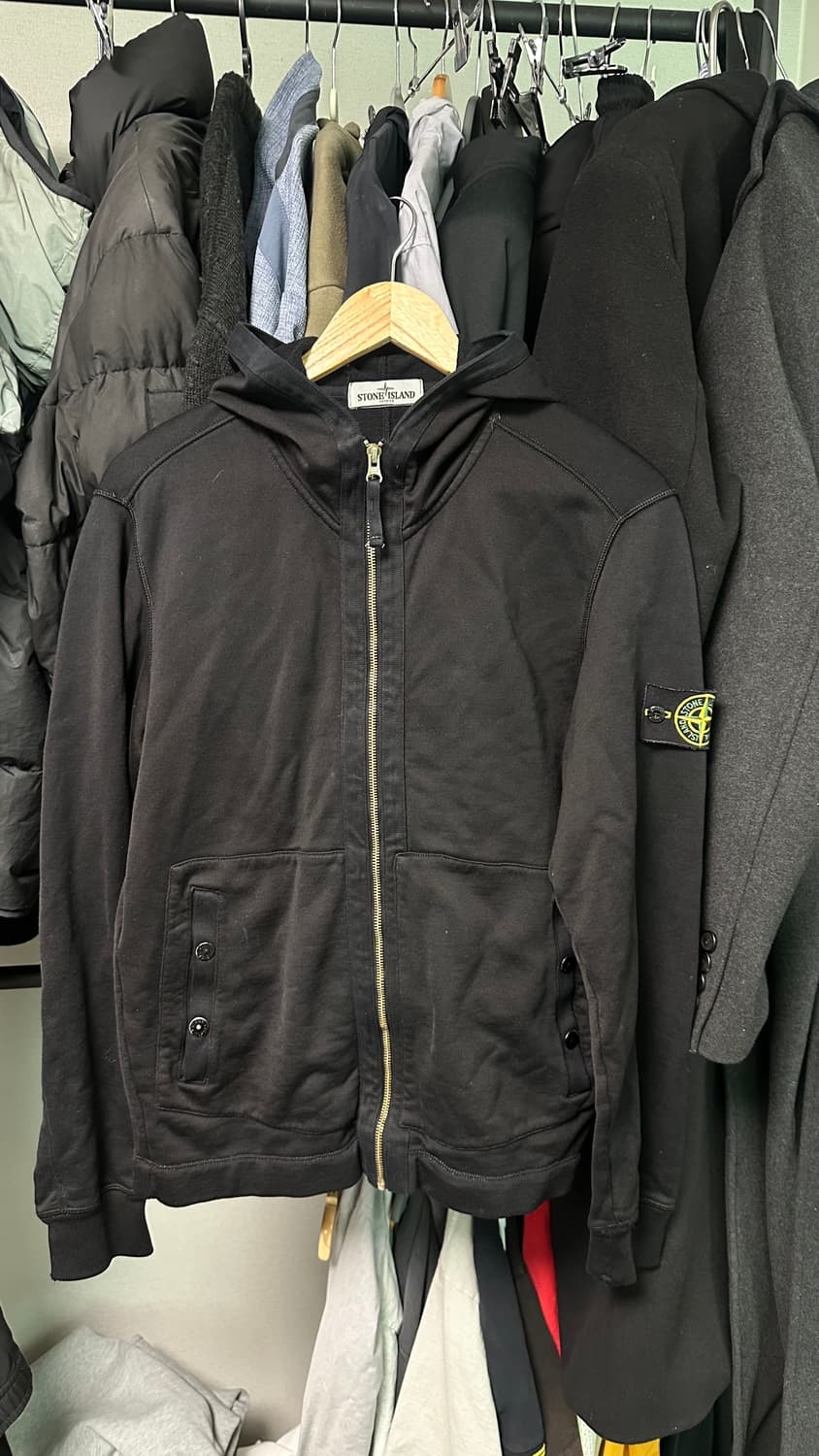 빈티지 스톤아일랜드 블랙 후드 집업 약 100 L 상품이미지1