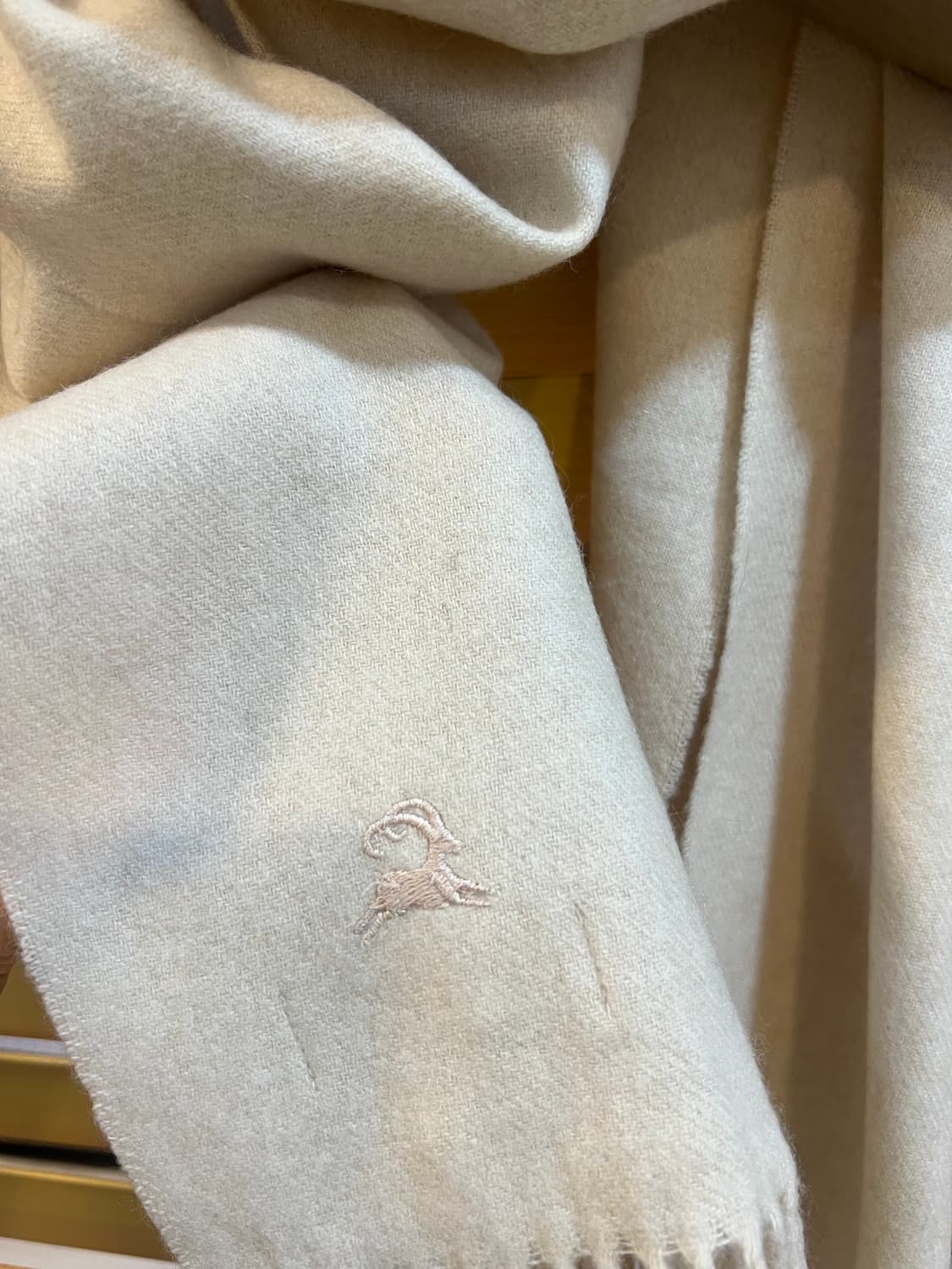 고비 GOBI 크림베이지 캐시미어100 머플러 목도리 상품이미지6