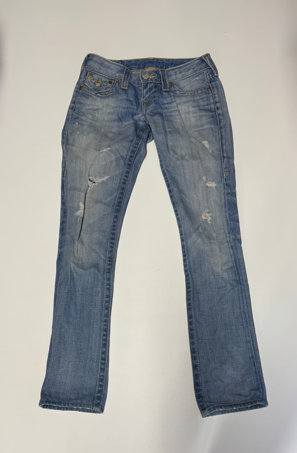 정품라벨! 여성 트루릴리전 빈티지 워싱 데님팬츠 29.9인치 상품이미지1