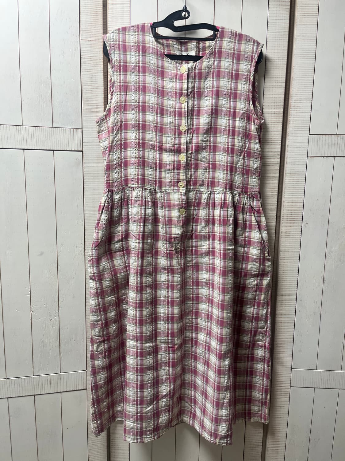 빈티지모리걸 체크 나시원피스 하구미  상품이미지1