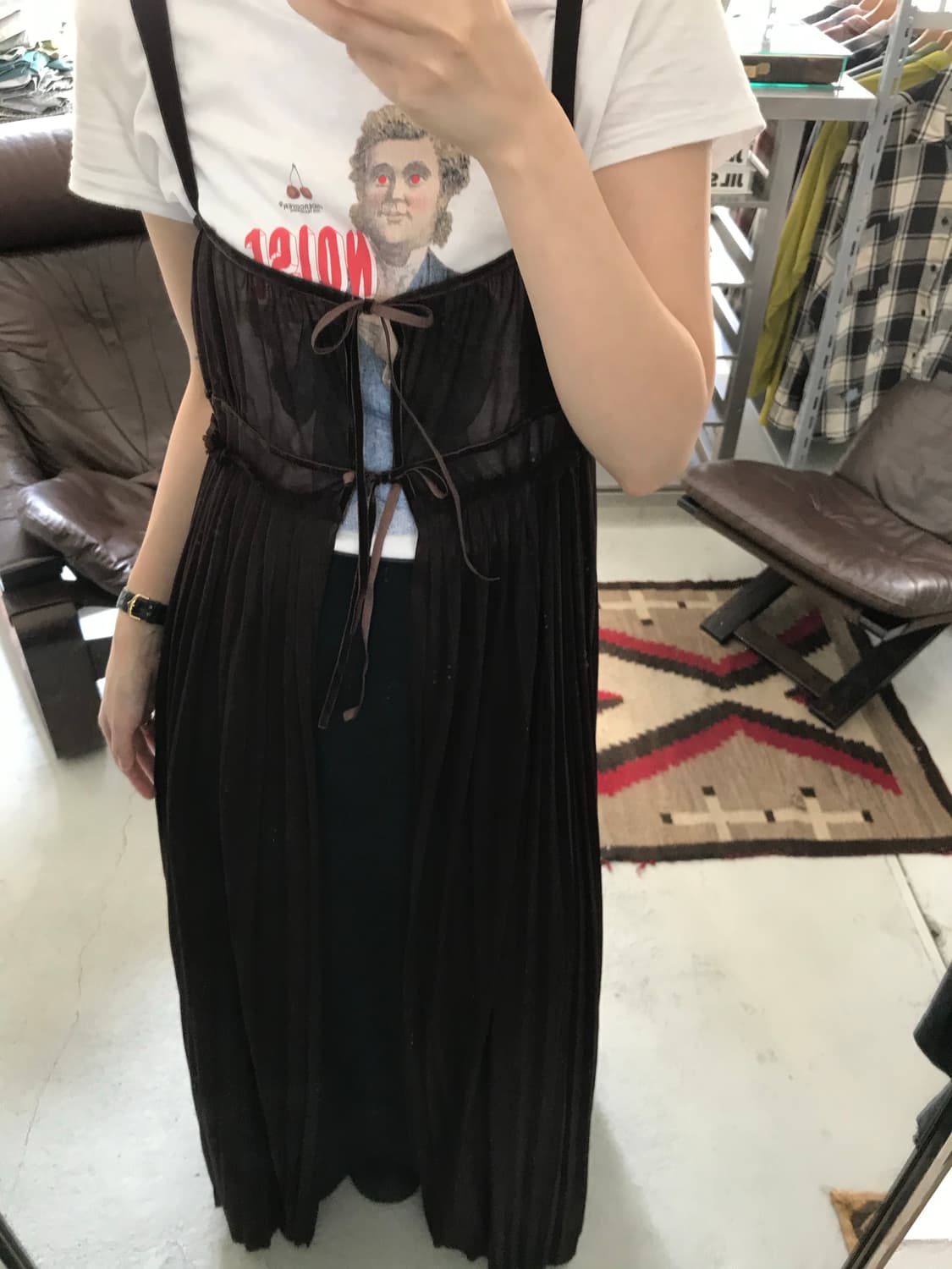 brown sheer dress 상품이미지3