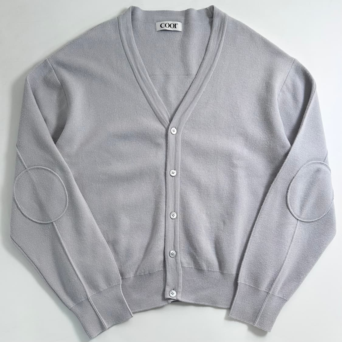 쿠어 엘보디테일 울 가디건 상품이미지1