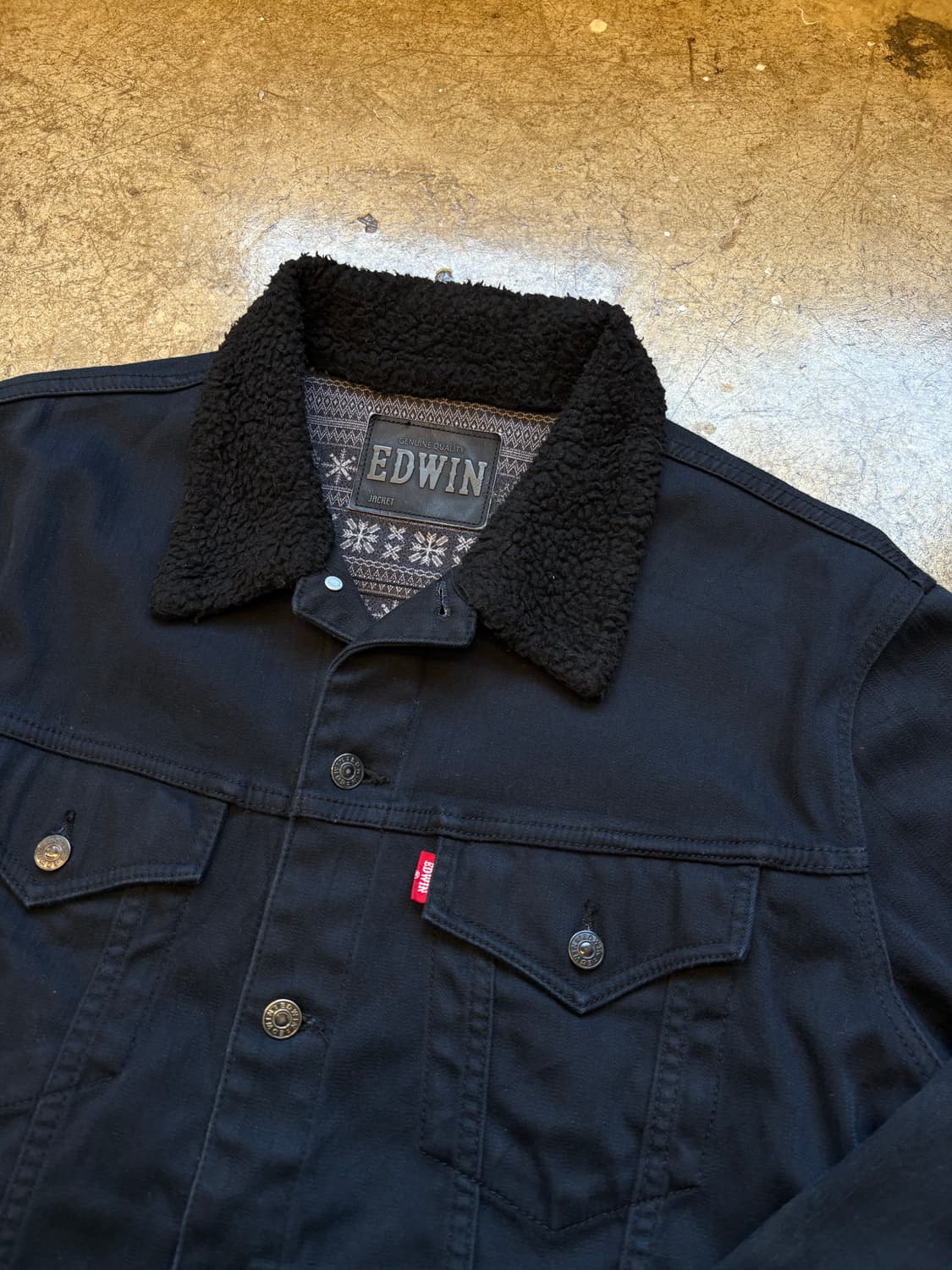 Edwin 코튼 쉐르파 트러커 자켓 상품이미지1