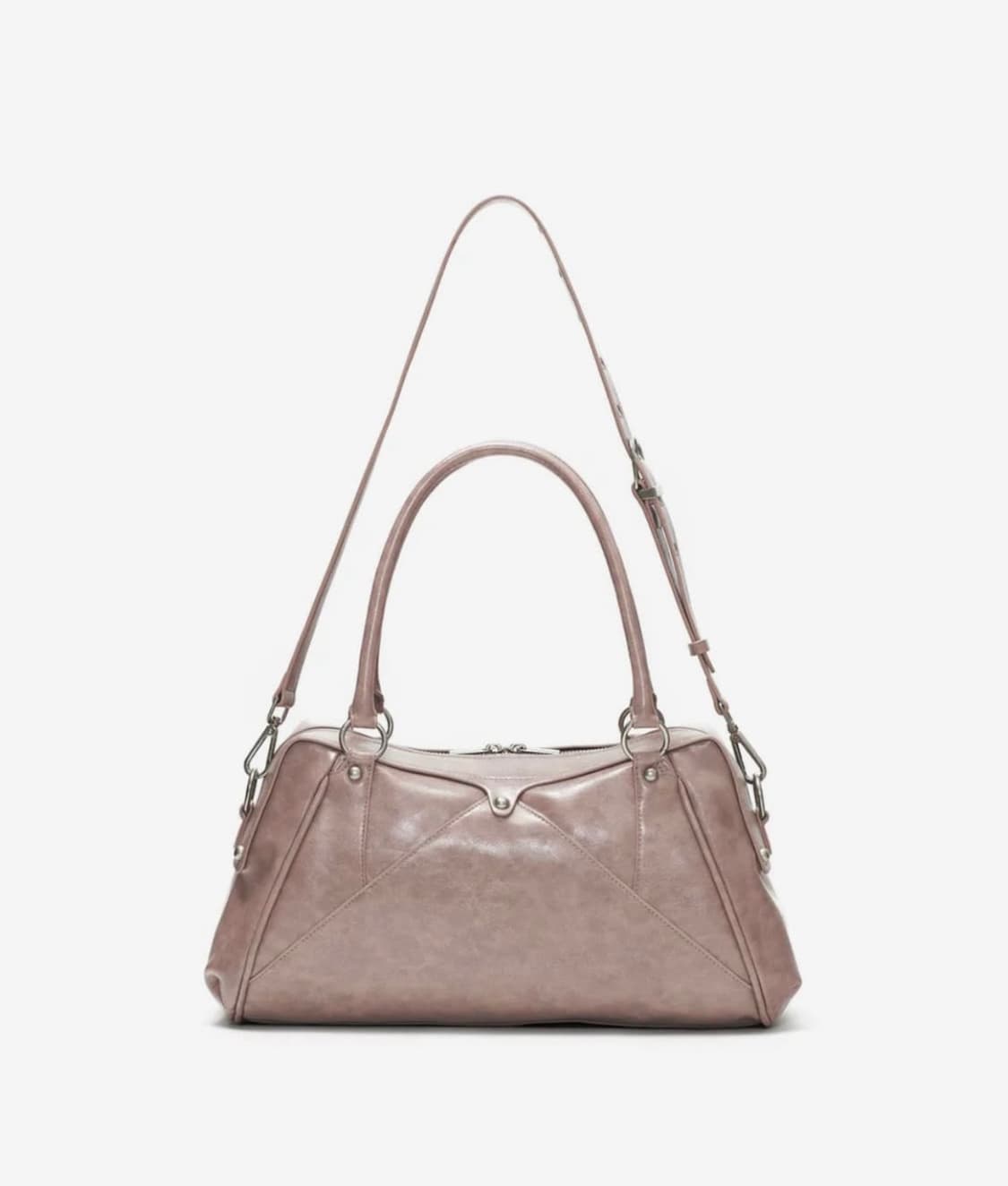 썬번 프로젝트 Faux Leather M.O.S Bag, PINK 상품이미지3