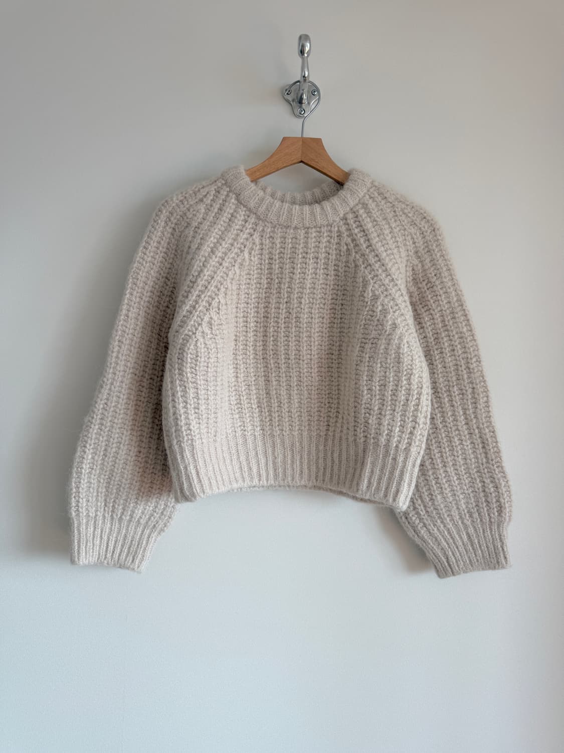 Pre owned 알파카&울 크롭 헤비 니트 상품이미지1