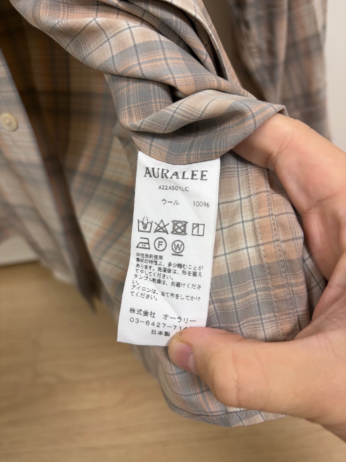 [5]AURALEE 체크 셔츠 22aw 상품이미지6