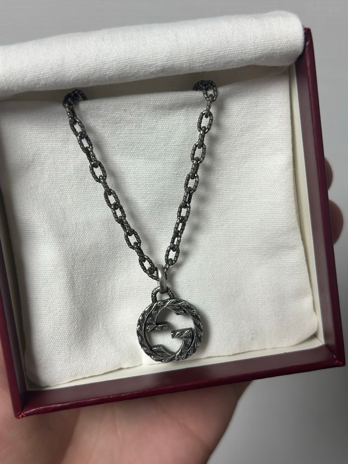 35만원 판매 / 구찌 인터로킹 G 펜던트 네클리스 실버 상품이미지1