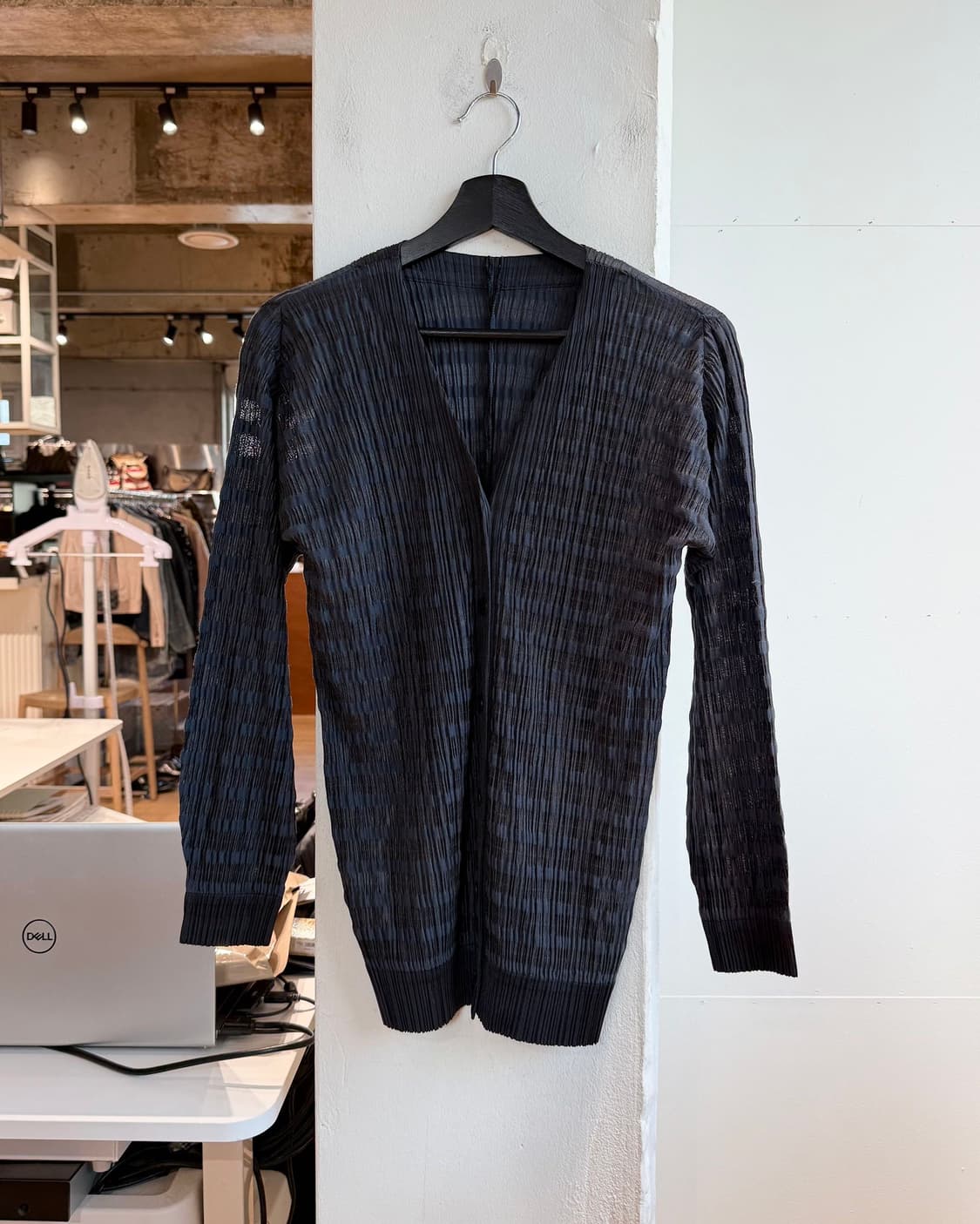 플리츠 플리즈 네이비 스트라이프 링컬 자켓  상품이미지2