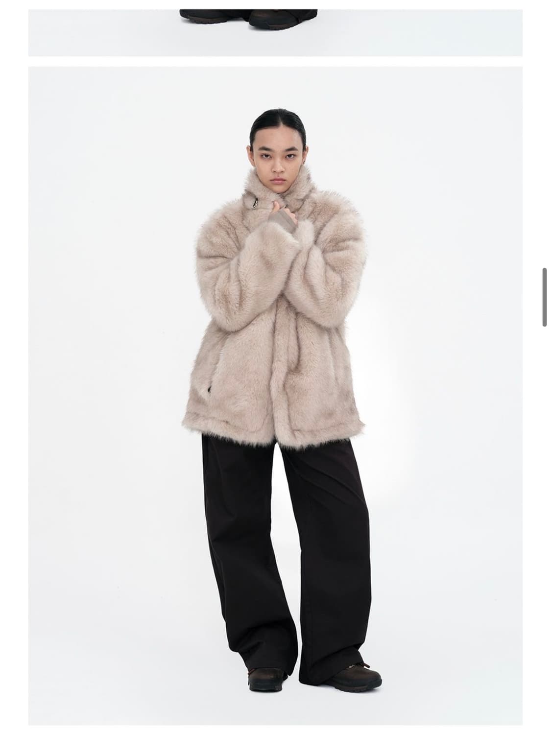 밀로우먼 버클 롱 헤어 퍼자켓 /M/ 택있음 상품이미지2