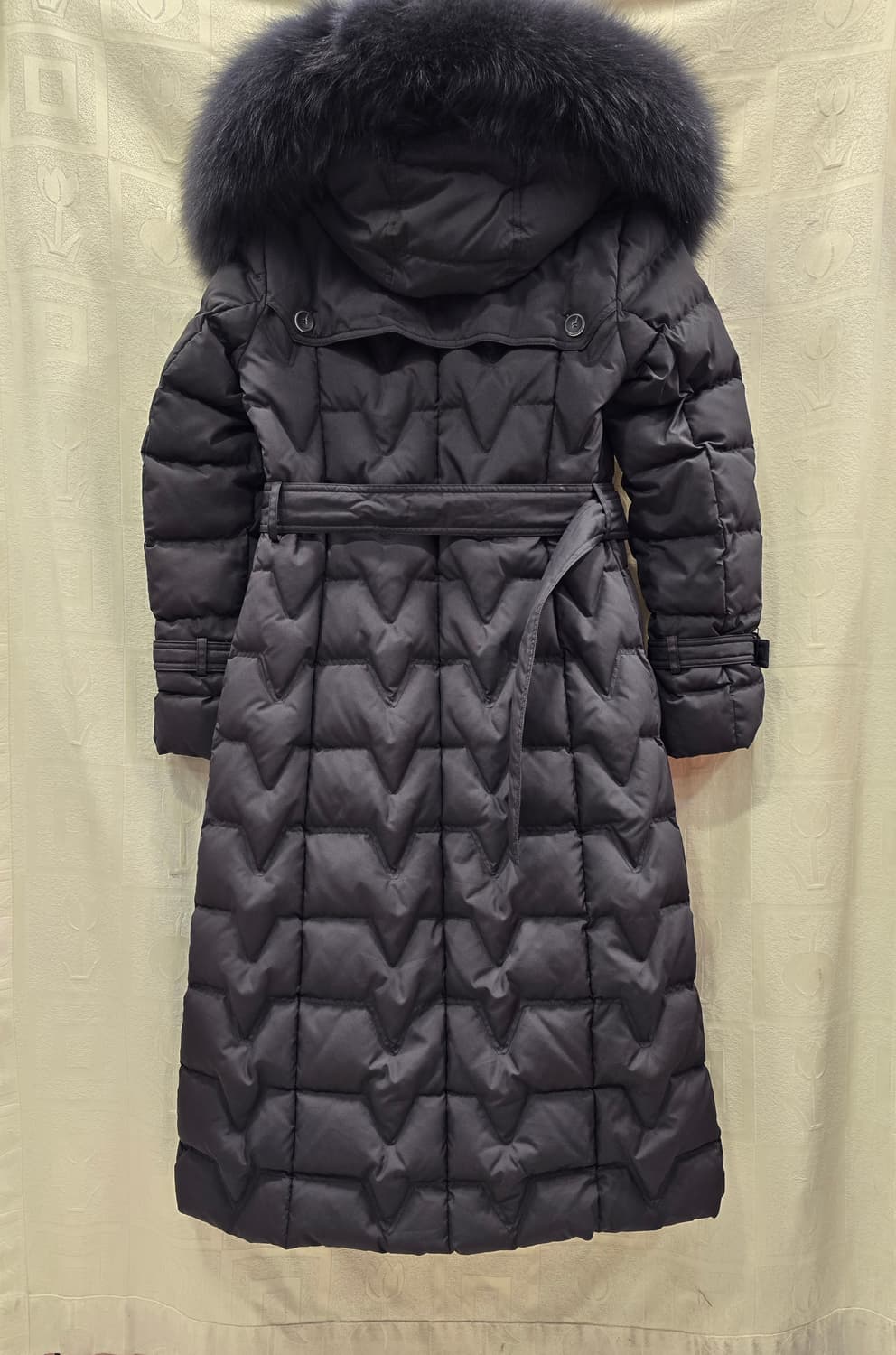 거의새거) 잇미샤 폭스퍼 후드 트리밍 더블버트 구스다운 롱패딩 S 상품이미지8