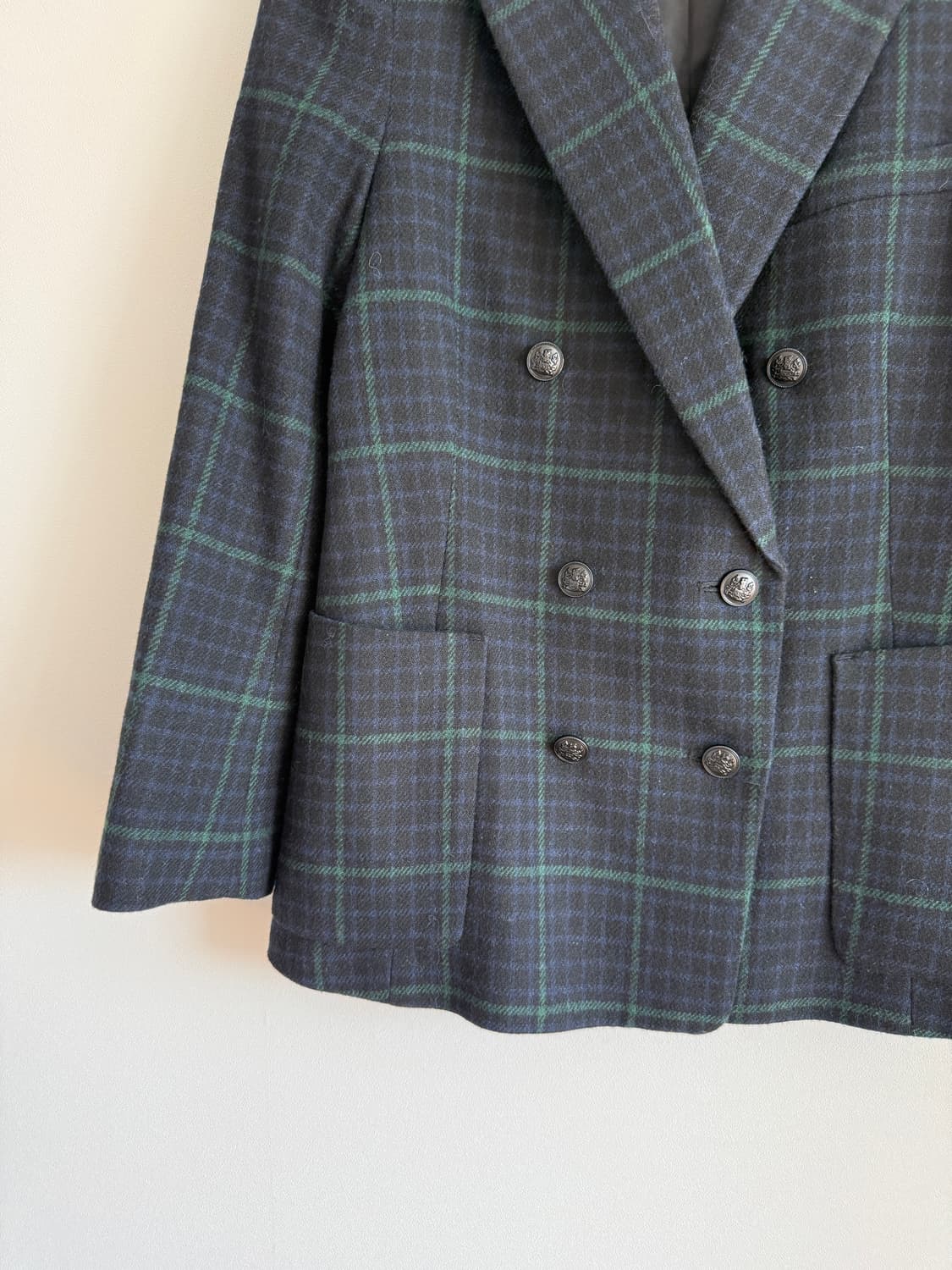 아쿠아스큐텀(Aquascutum) 울 체크 더블 자켓(이태리 패브릭) 상품이미지3