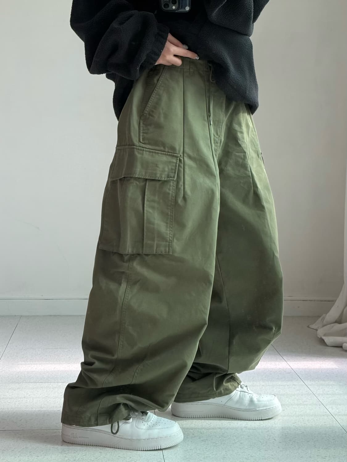 빅유니온 카키 카고팬츠 상품이미지2