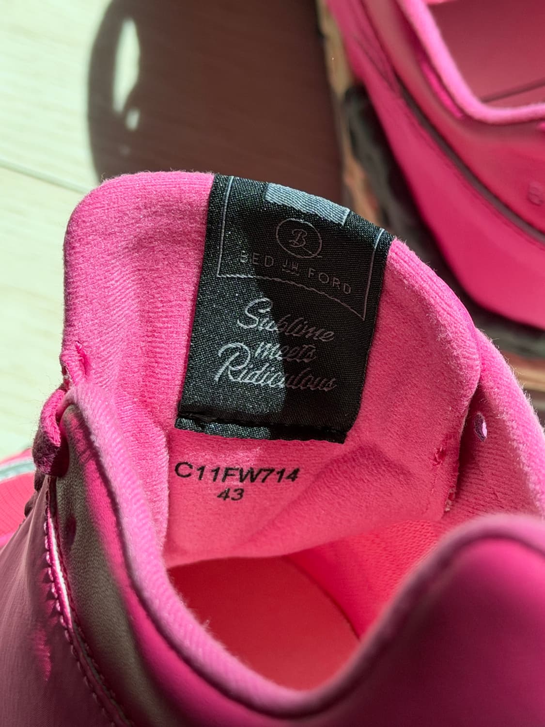 메종 미하라 야스히로 x 베드 J.W. 포드 조지 핑크 스니커즈 상품이미지8