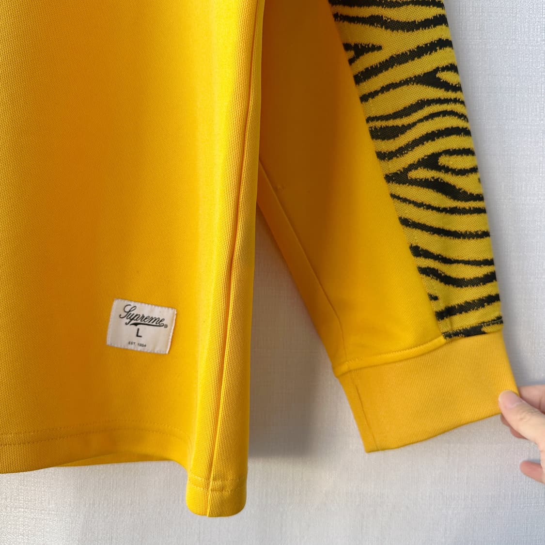 슈프림 19FW 지브라 롱슬리브 탑 옐로우 L 상품이미지3