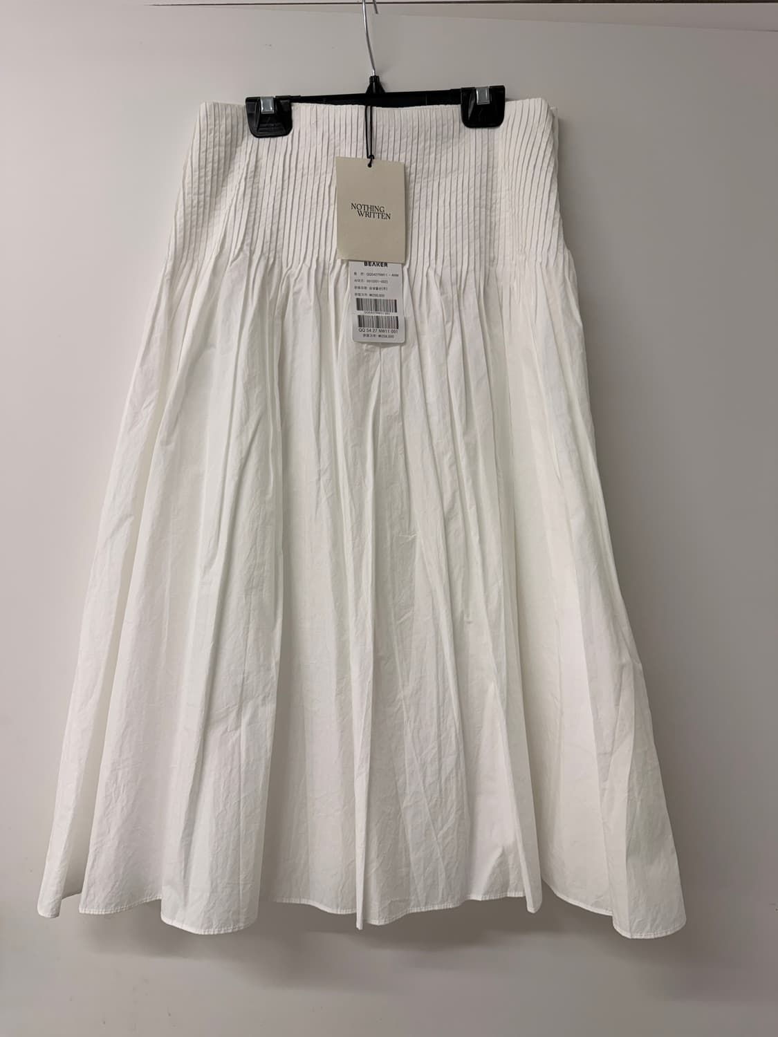 낫띵리튼 BEAKER 플리츠 스커트 화이트 새상품 상품이미지1