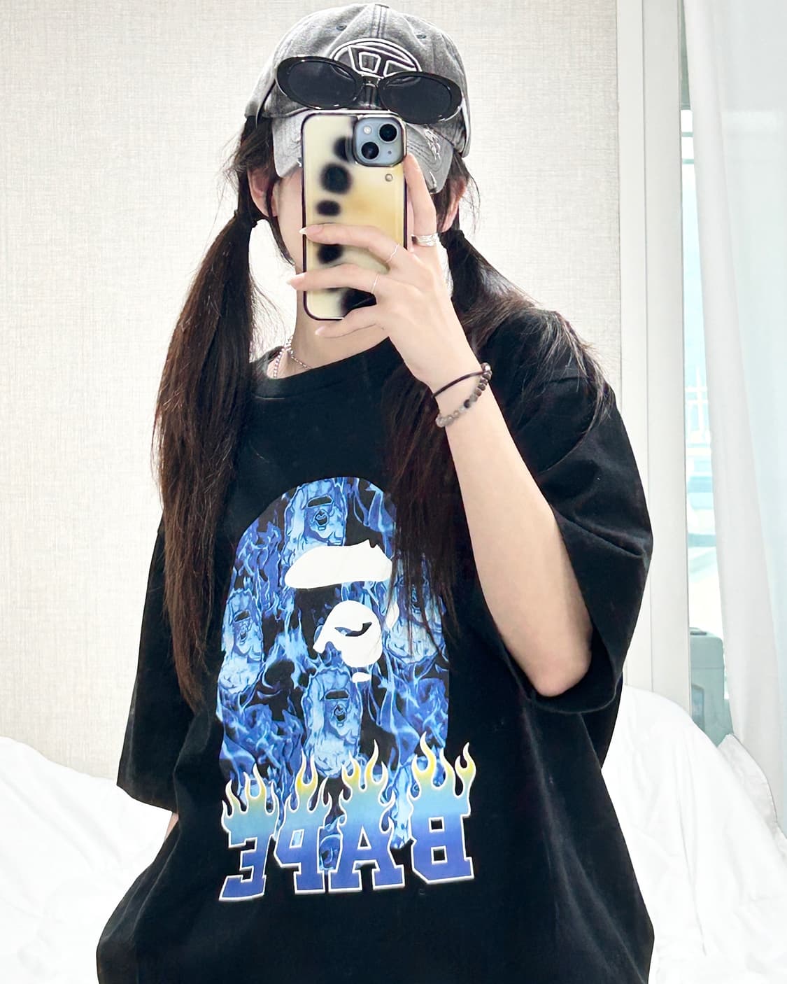 베이프 빅사루 플레임 반팔 상품이미지4