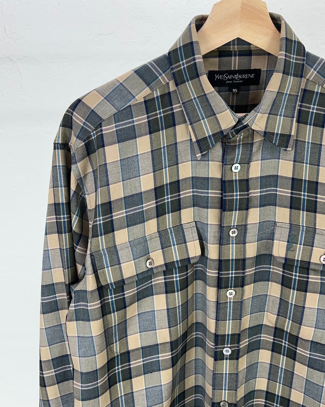 이브 생로랑 뿌르 옴므 멀티 마드라스 체크 투 포켓 셔츠 상품이미지2