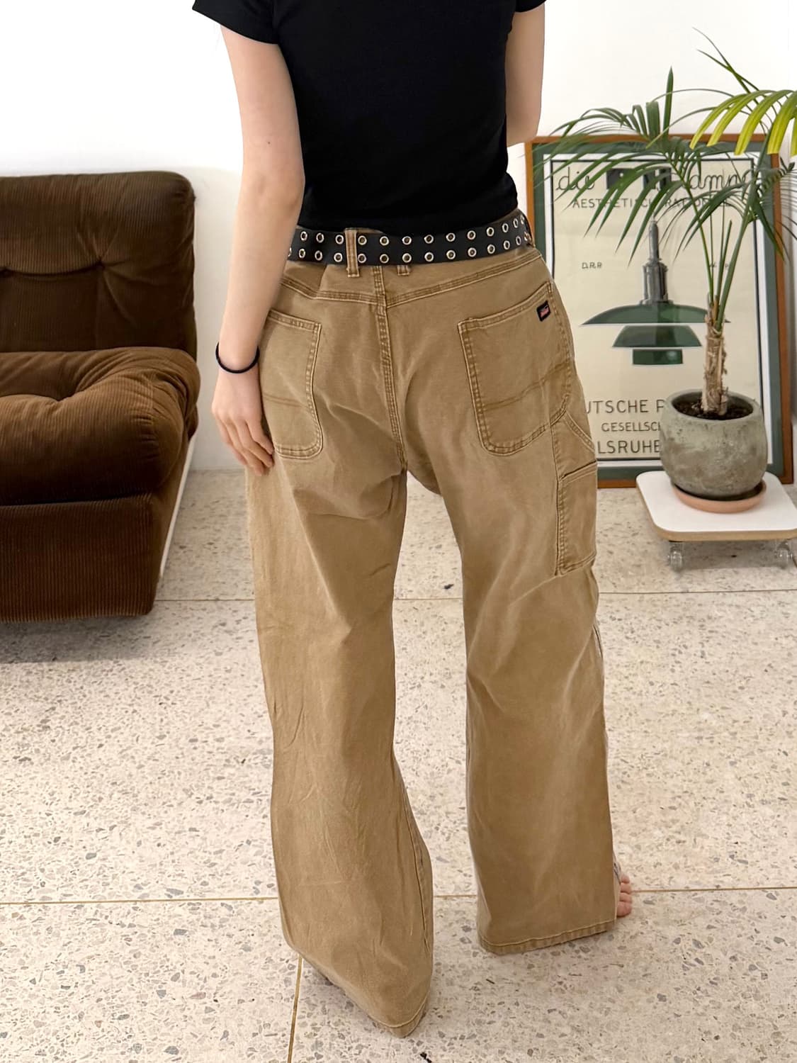 90s'커스텀 디키즈 워크팬츠 베이지 상품이미지3