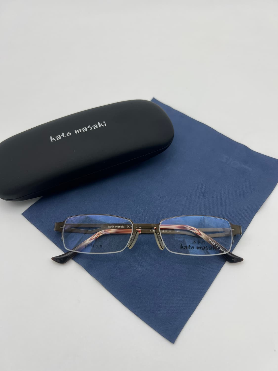 카토 마사키 Kato masaki 반무테 스퀘어 안경 KMJ-110J 상품이미지1