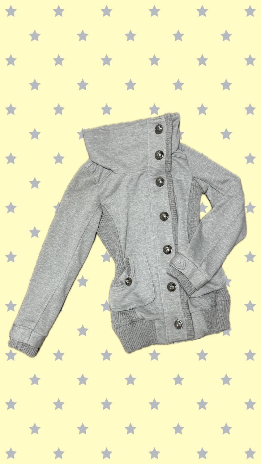 Vintage 하이넥 버튼 자켓 상품이미지2