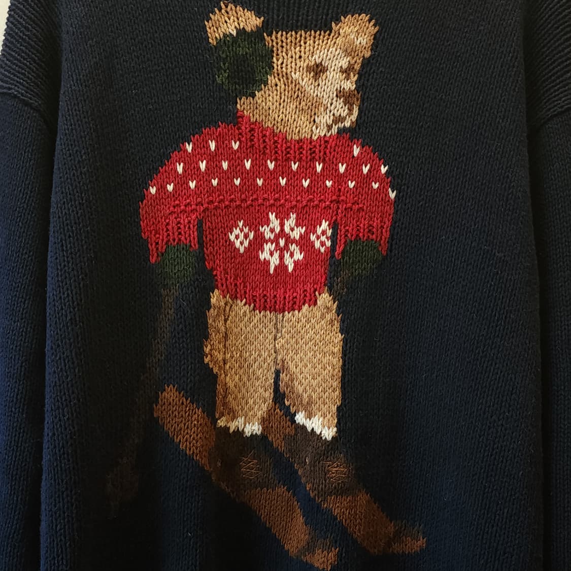 90s 폴로 랄프로렌 베어 핸드니트 L 상품이미지6