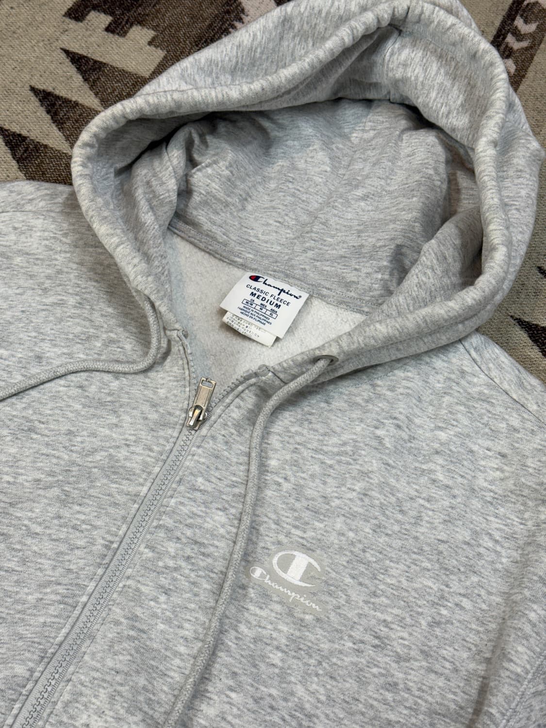 챔피온 후드집업 화이트그레이 상품이미지6