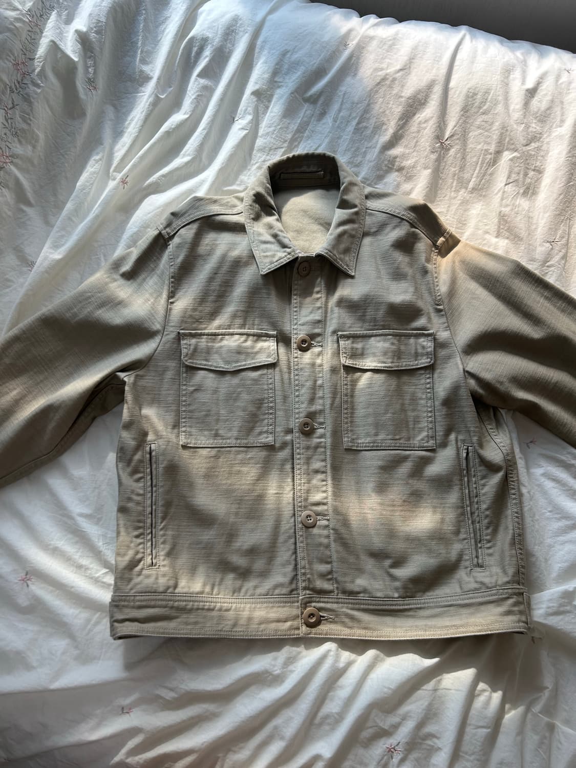 무신사 백 사틴 오피서 재킷 베이지 상품이미지1