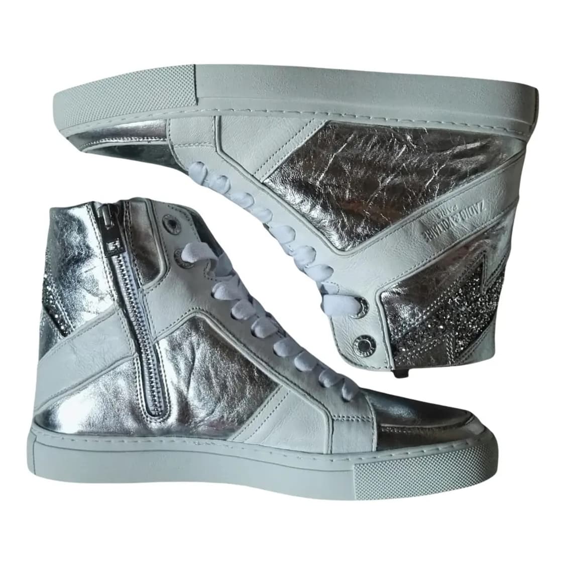 Zadig&Voltaire 쟈딕 앤 볼테르 실버 하이탑 스니커즈 36 상품이미지1