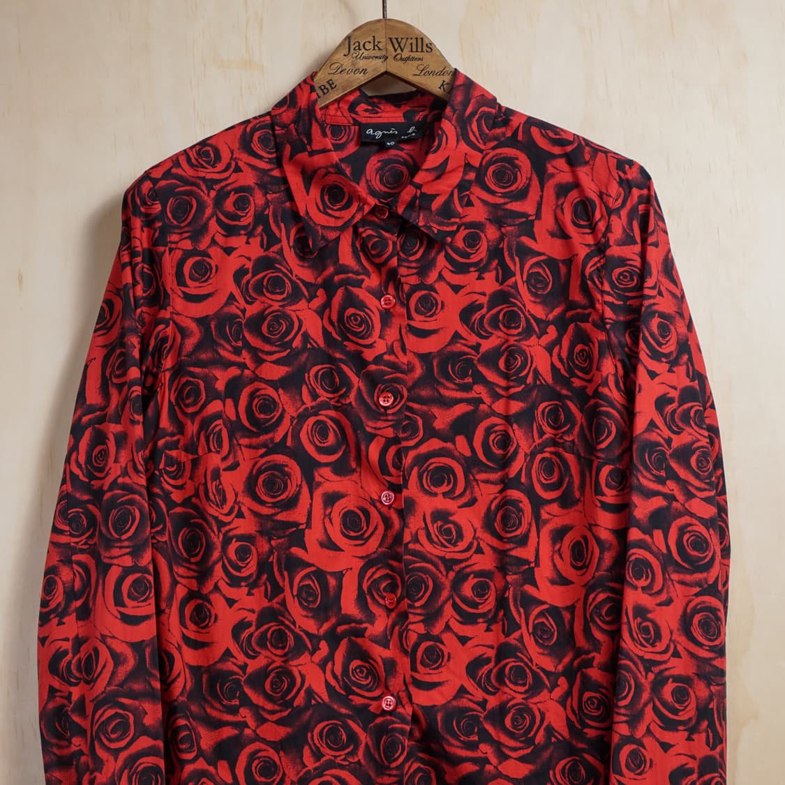 아네스베 로즈 패턴 셔츠 상품이미지2