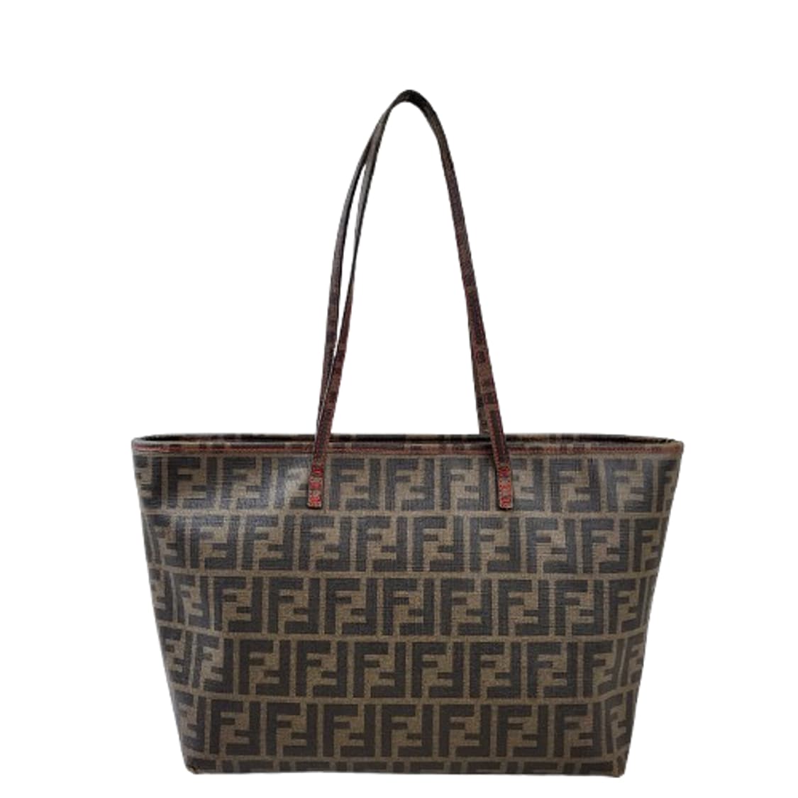 정품 펜디 주카 PVC 타바코브라운 스티치 쇼퍼백 상품이미지7