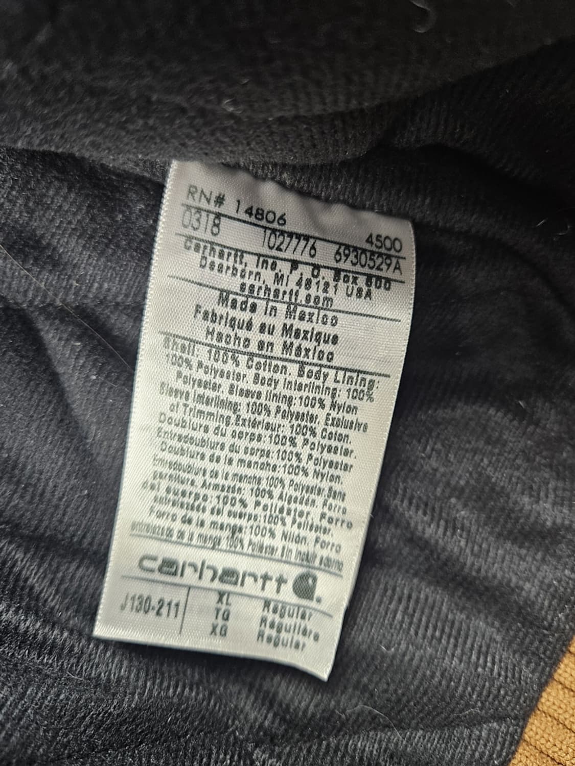 칼하트 J130 엘보패치드 캔버스 액티브 워크 자켓 (XL)/ 10261 상품이미지9