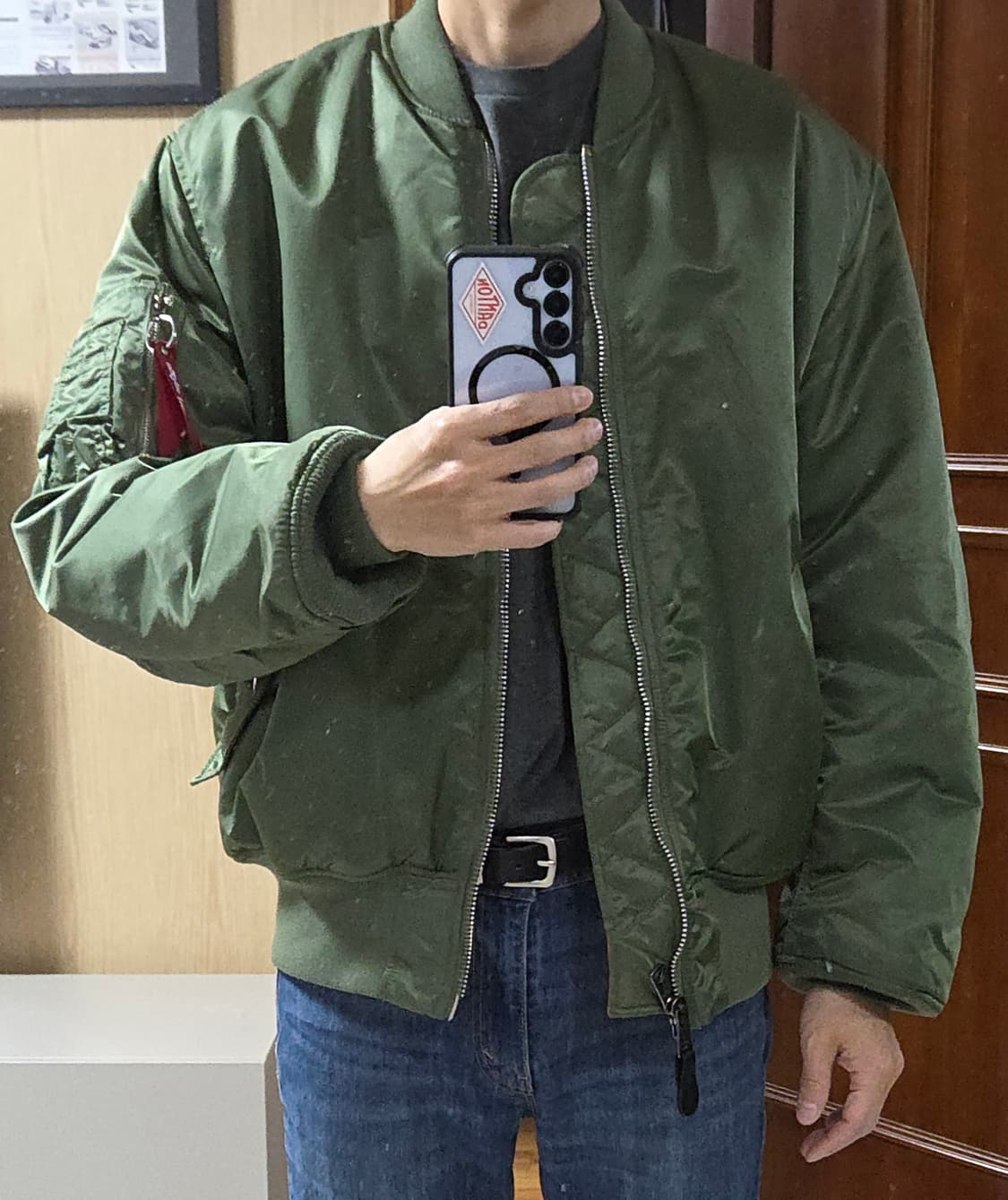 (착샷) 알파인더스트리 ma-1 세이지 상품이미지9