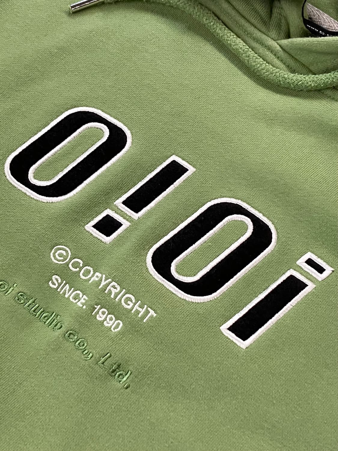 oioi 자수 로고 후드티 그린 M #csz4102 상품이미지6