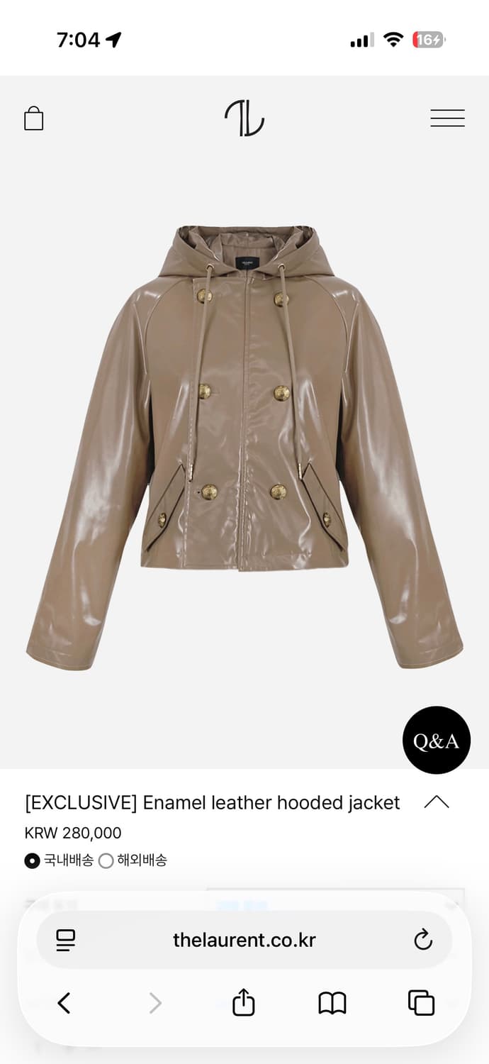 Enamel leather hooded jacket 상품이미지9