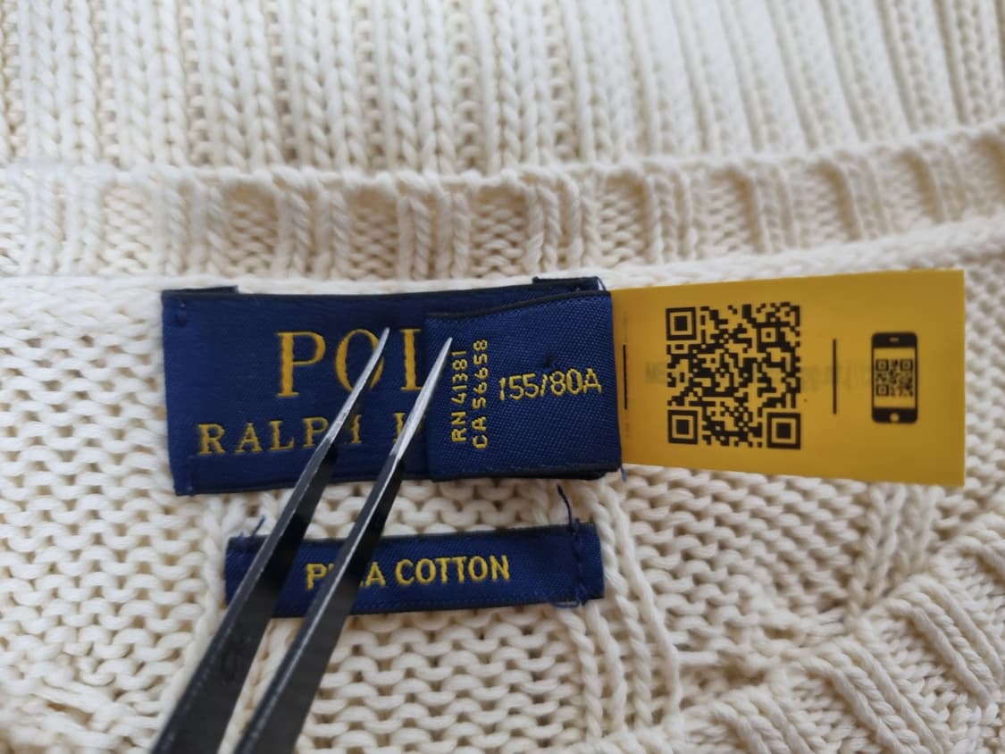 여성 QR인증 폴로 피마 코튼 아이보리 긴팔 케이블 꽈배기 니트 스웨터 상품이미지8