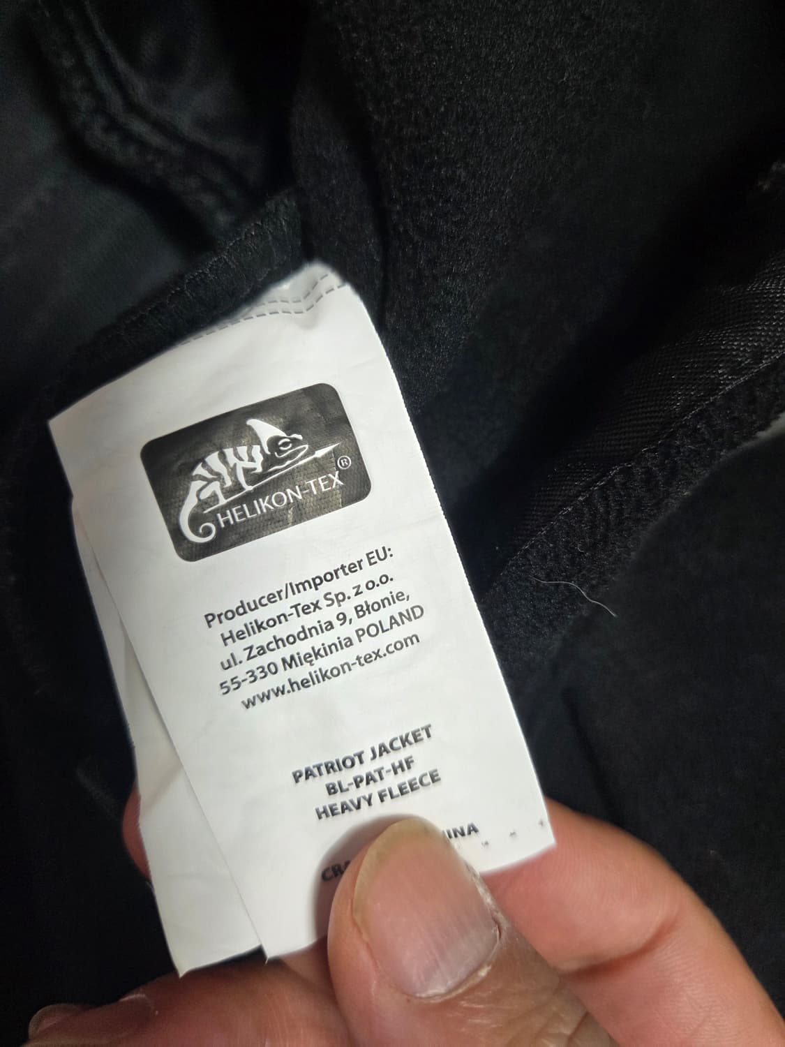 헬리콘텍스(Helikon-Tex) 패트리어트 헤비 플리스 자켓 블랙 상품이미지5