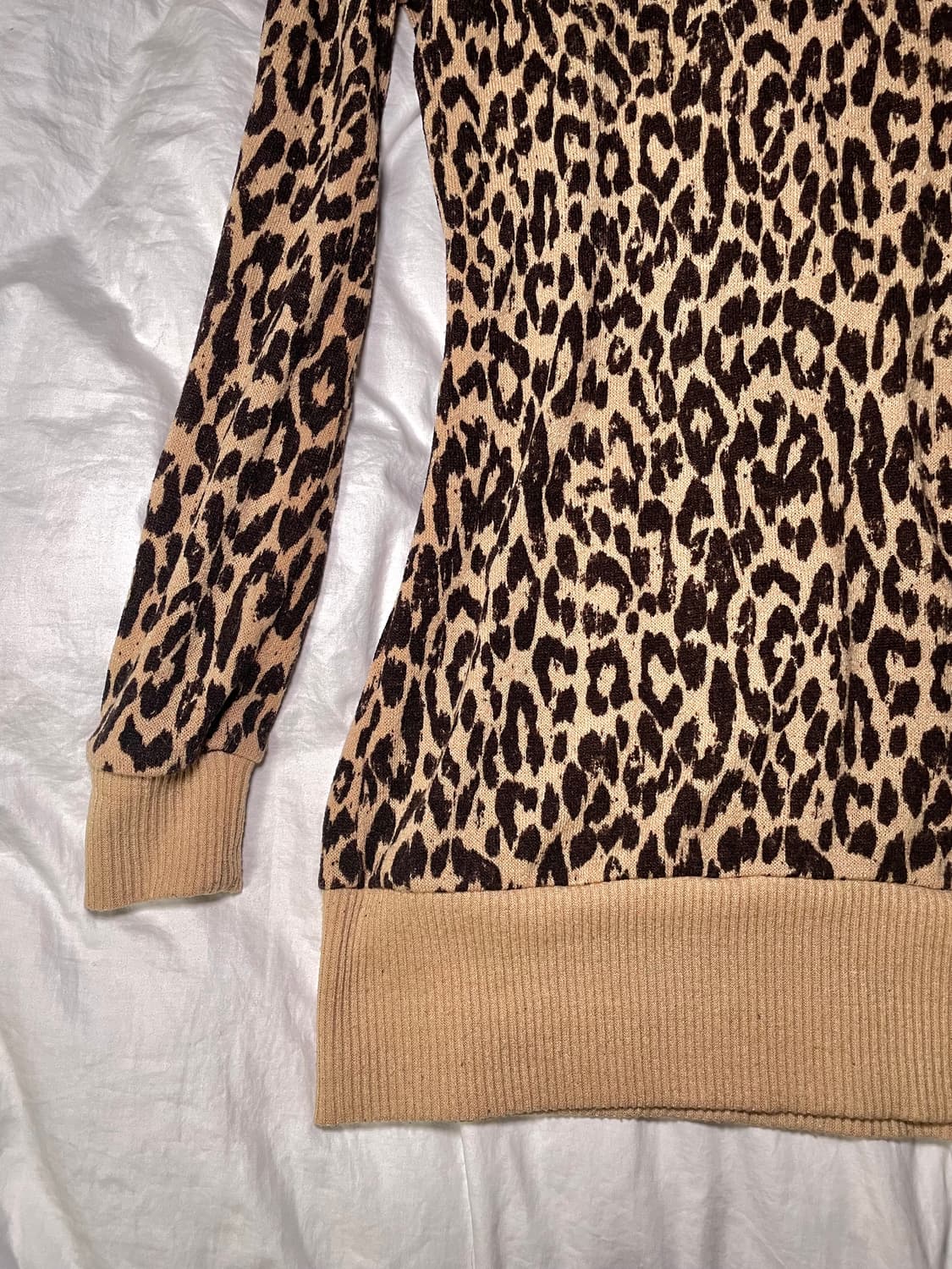 gyaru rock chic leopard pattern knit 상품이미지3