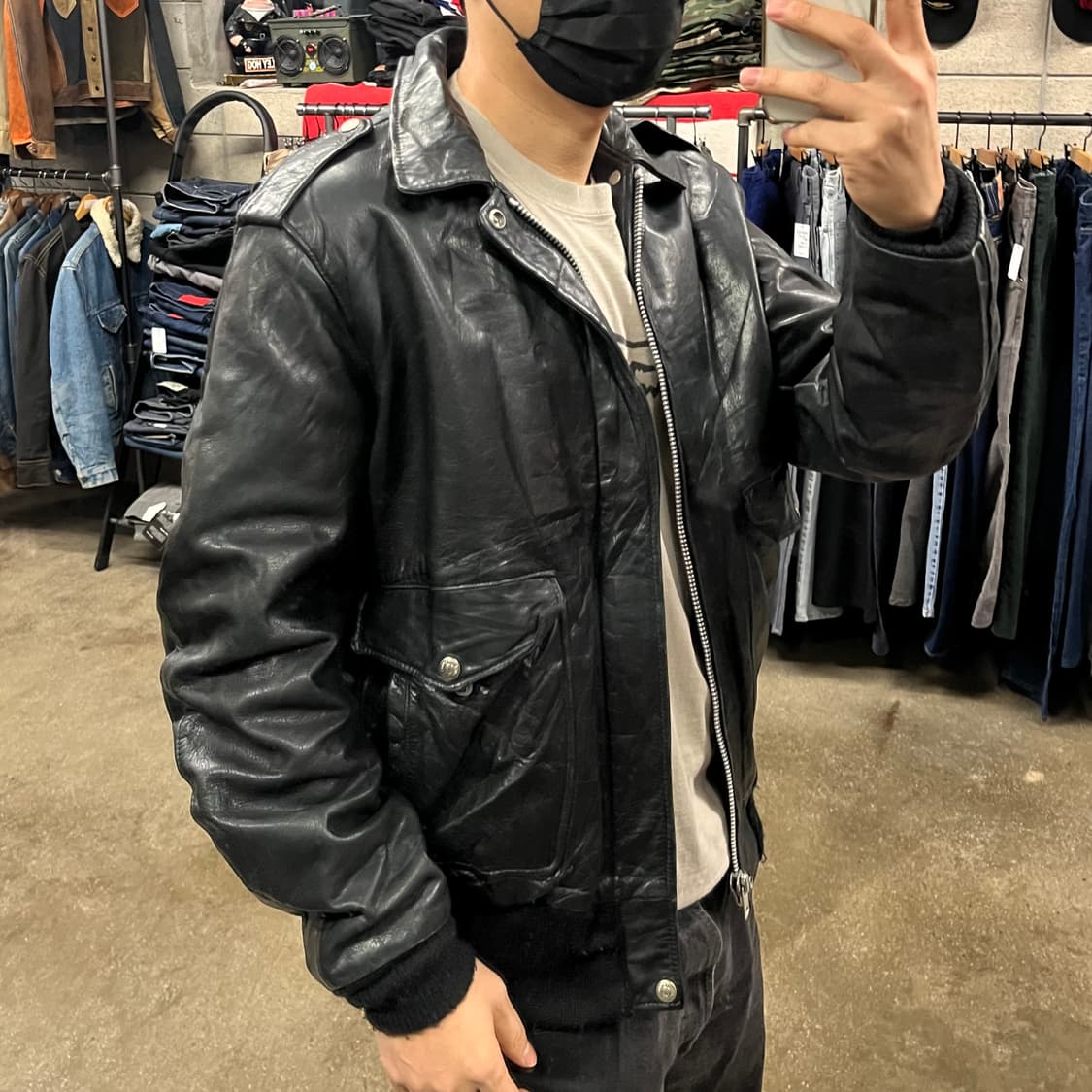 80’s Schott A-2 레더 자켓 (100)  상품이미지9