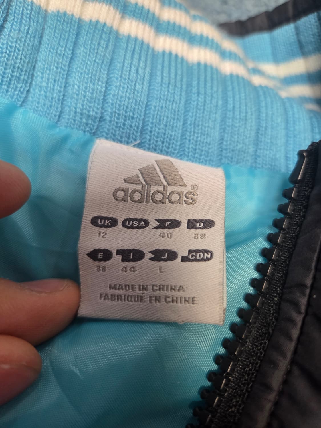 00s아디다스 y2k 하늘색 바람막이 져지집업 점퍼 올드스쿨 희귀 대대장 상품이미지3