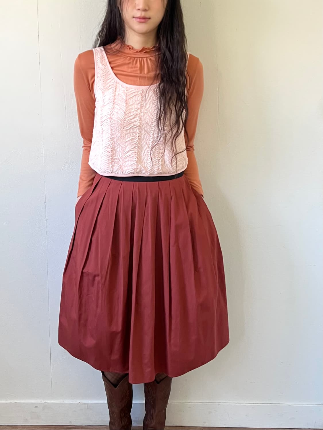 MARGARET HOWELL 핀턱 스커트 상품이미지6