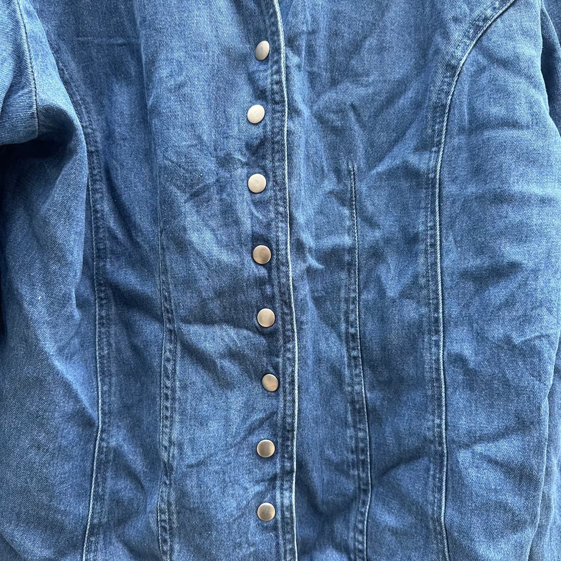 (unkown) multi snap button denim shirt 상품이미지2